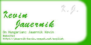 kevin jauernik business card